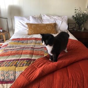 Anthropologie full-sized reversible quilt